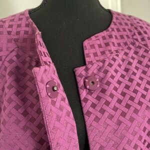 Covington Cropped Jacket Size MM Light Plum Structured Dressy Classic Minimalist